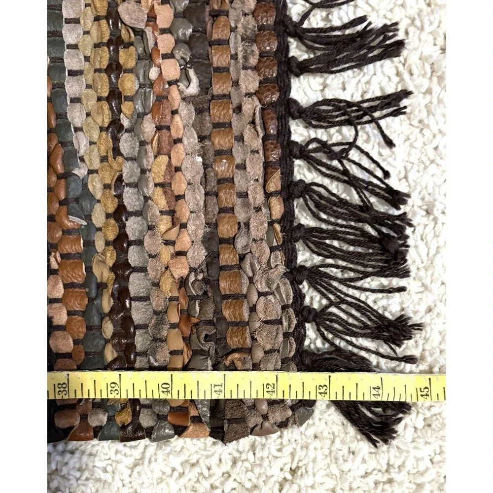 Tucson Leather Table Runner - Larry Traverso - 13 X 45 - Recycled Leather
